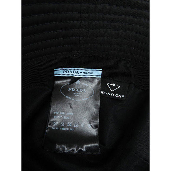 Prada Re Nylon Triangle Plate Bucket Hat S - Picture 3 of 6